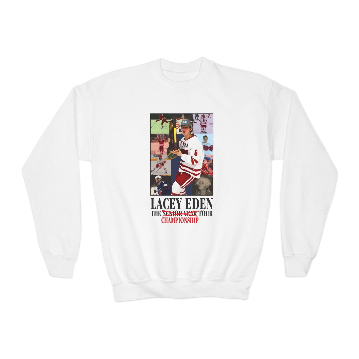 Lacey Eden - Championship Tour - Color Name/Number Back - Youth Crewneck Sweatshirt