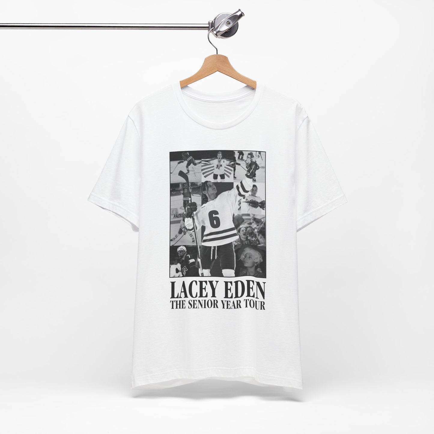 Lacey Eden - Senior Year Tour - B&W Plain Back - Unisex Jersey Short Sleeve Tee