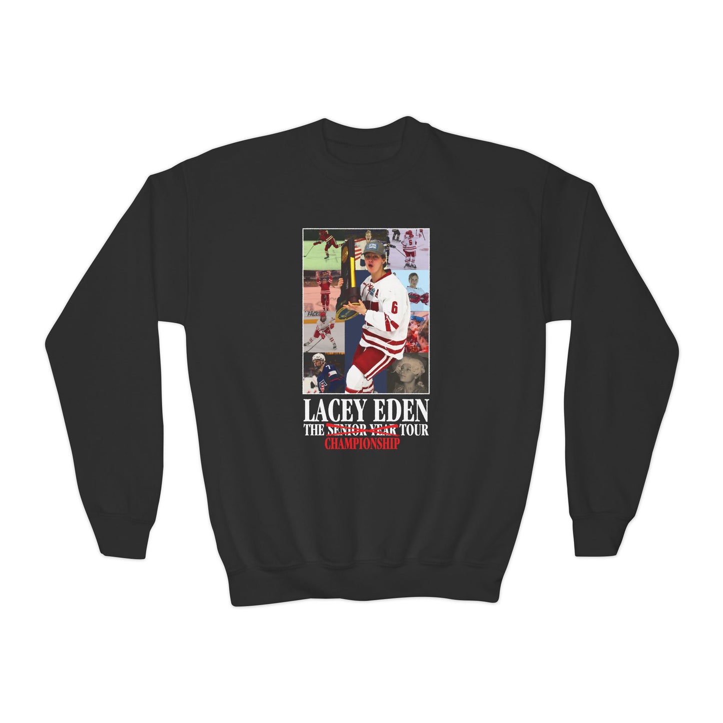 Lacey Eden - Championship Tour - Color Name/Number Back - Youth Crewneck Sweatshirt