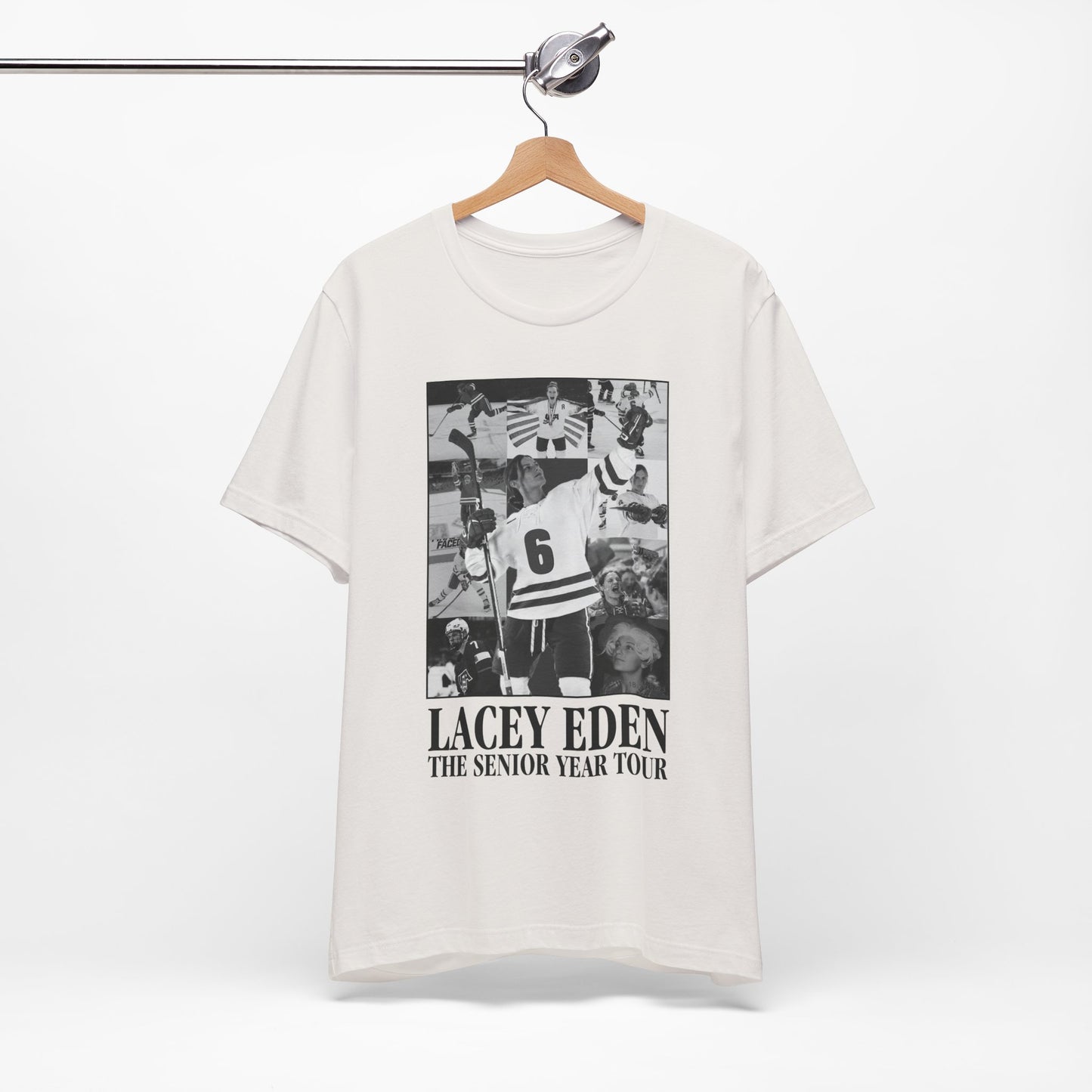 Lacey Eden - Senior Year Tour - B&W Name/Number Back - Unisex Jersey Short Sleeve Tee
