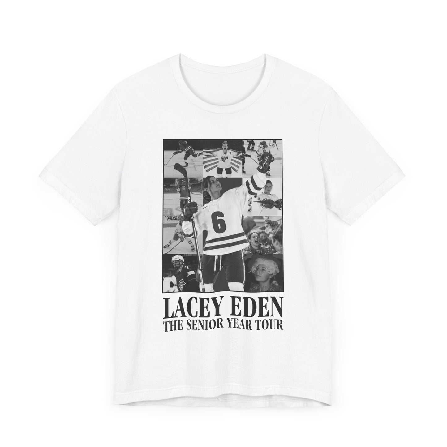Lacey Eden - Senior Year Tour - B&W Plain Back - Unisex Jersey Short Sleeve Tee
