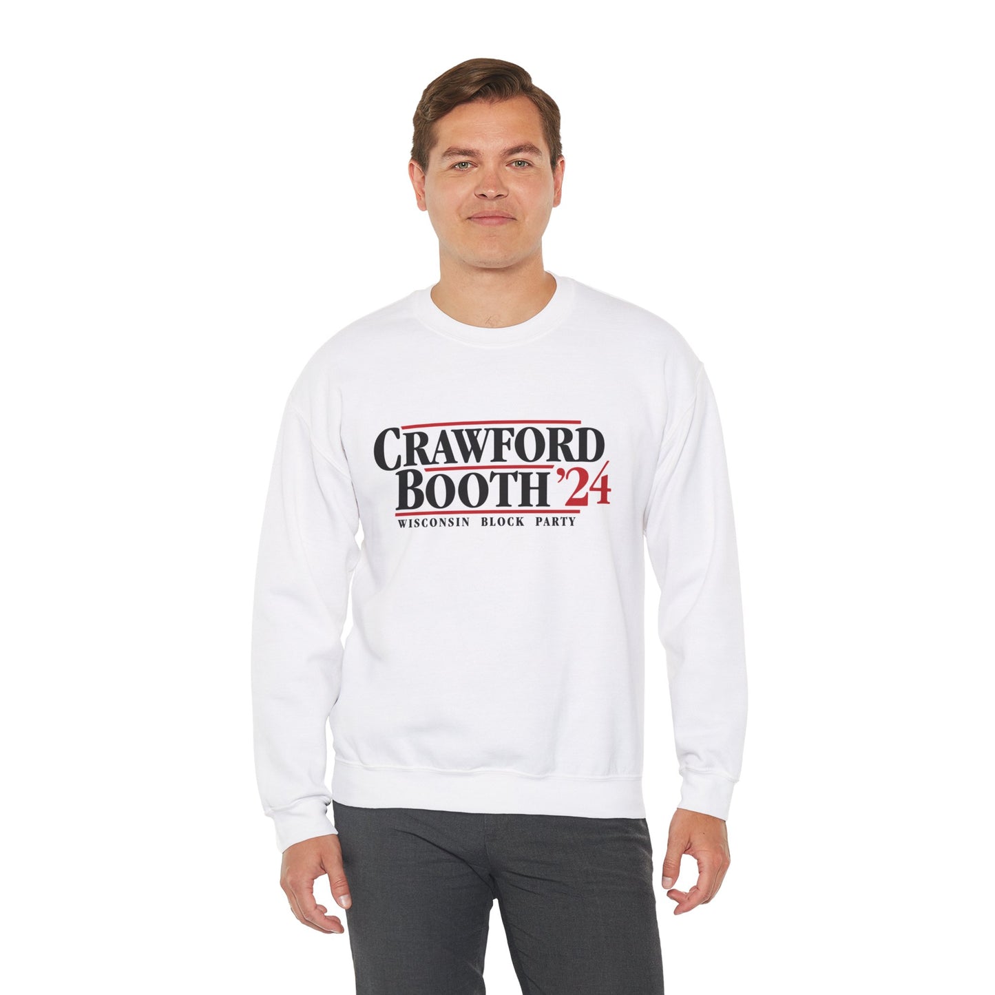 Wisconsin Block Party - Crewneck Sweatshirt - Crawford Back