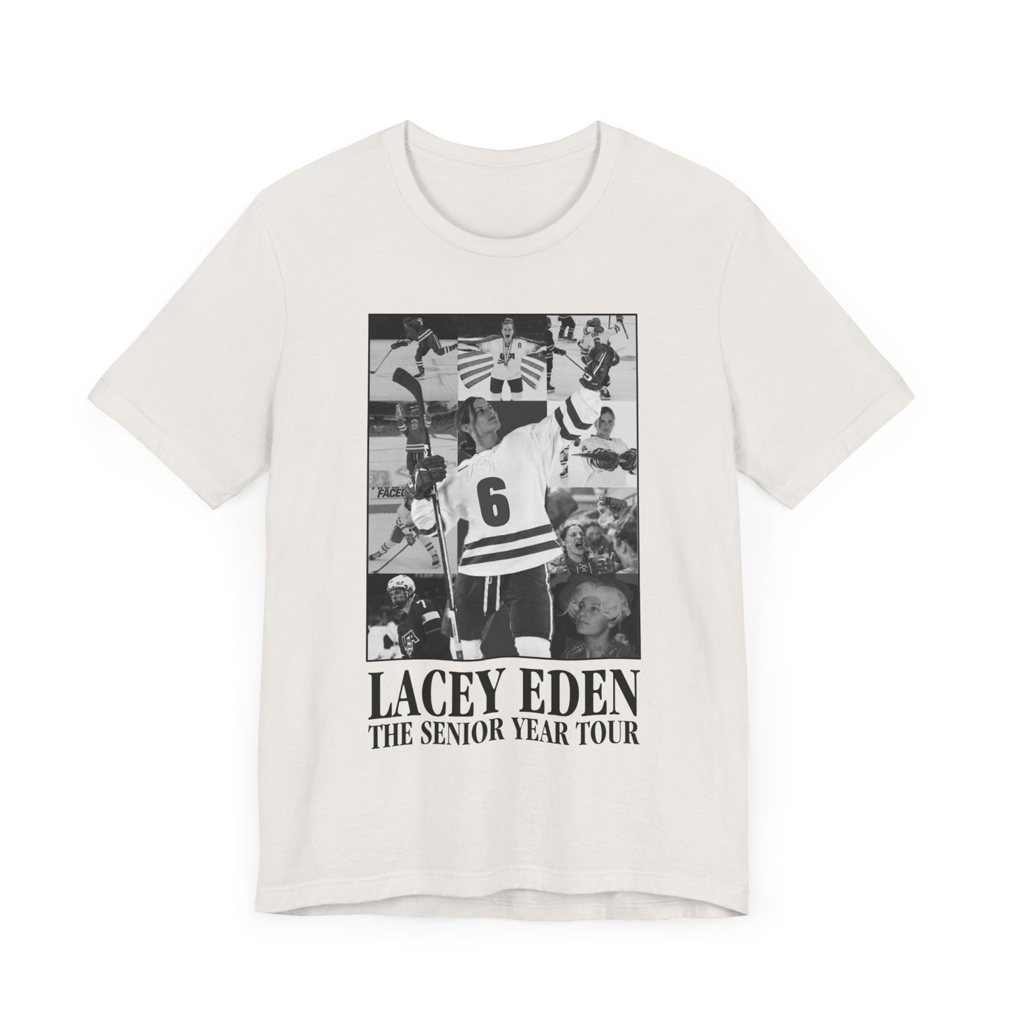 Lacey Eden - Senior Year Tour - B&W Name/Number Back - Unisex Jersey Short Sleeve Tee