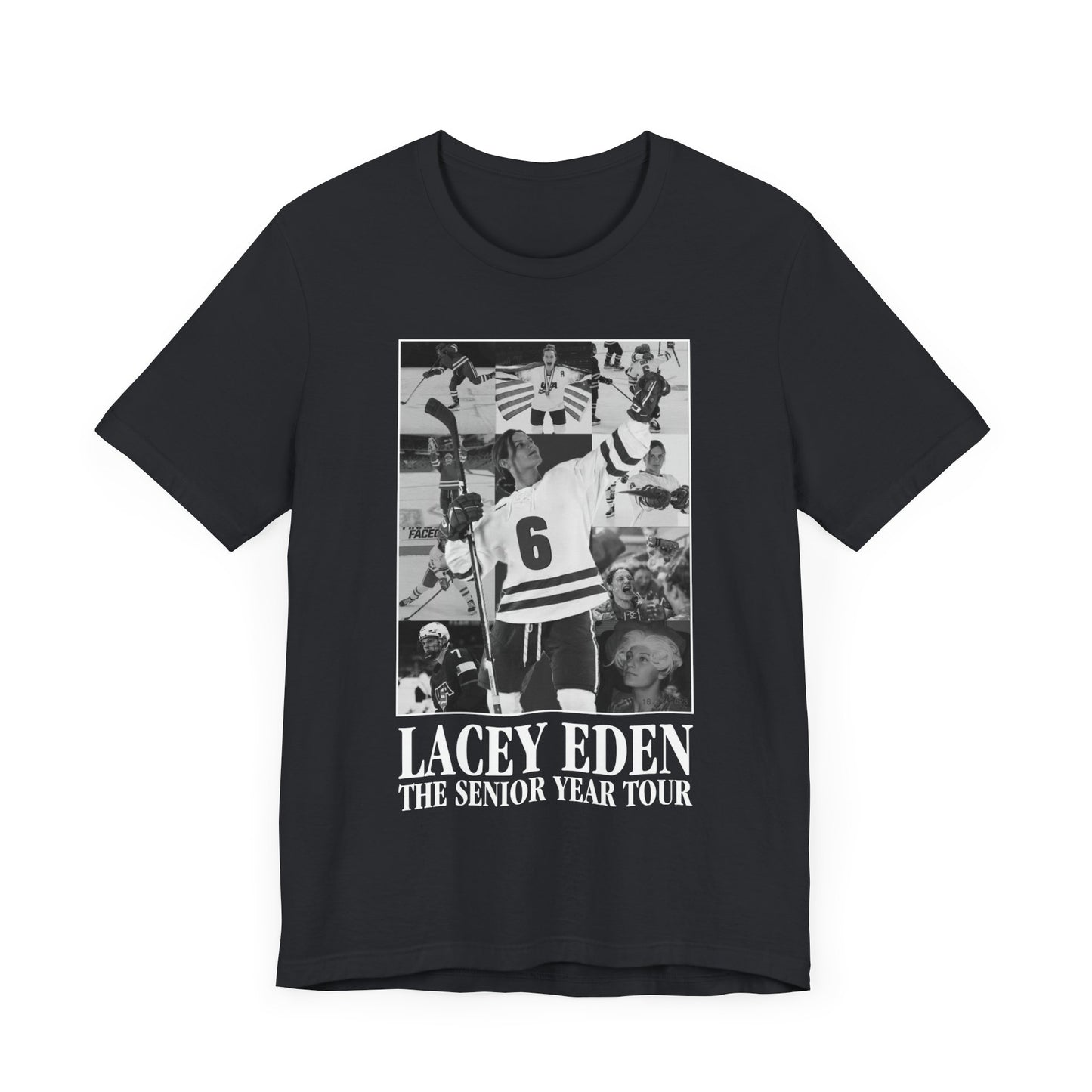 Lacey Eden - Senior Year Tour - B&W Name/Number Back - Unisex Jersey Short Sleeve Tee