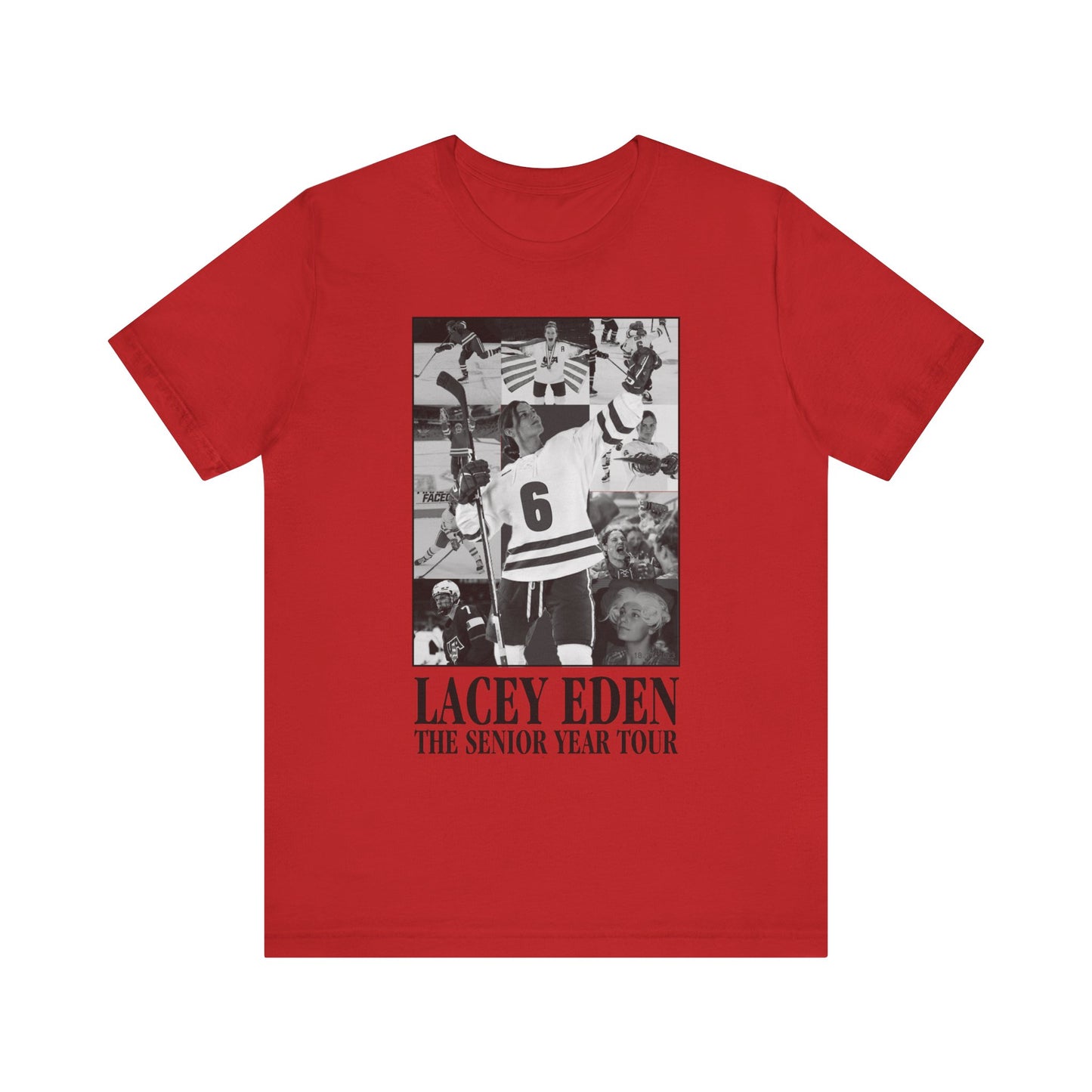 Lacey Eden - Senior Year Tour - B&W Name/Number Back - Unisex Jersey Short Sleeve Tee