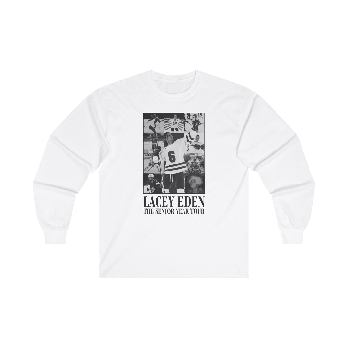 Lacey Eden - Senior Year Tour - B&W Name/Number Back - Unisex Ultra Cotton Long Sleeve Tee