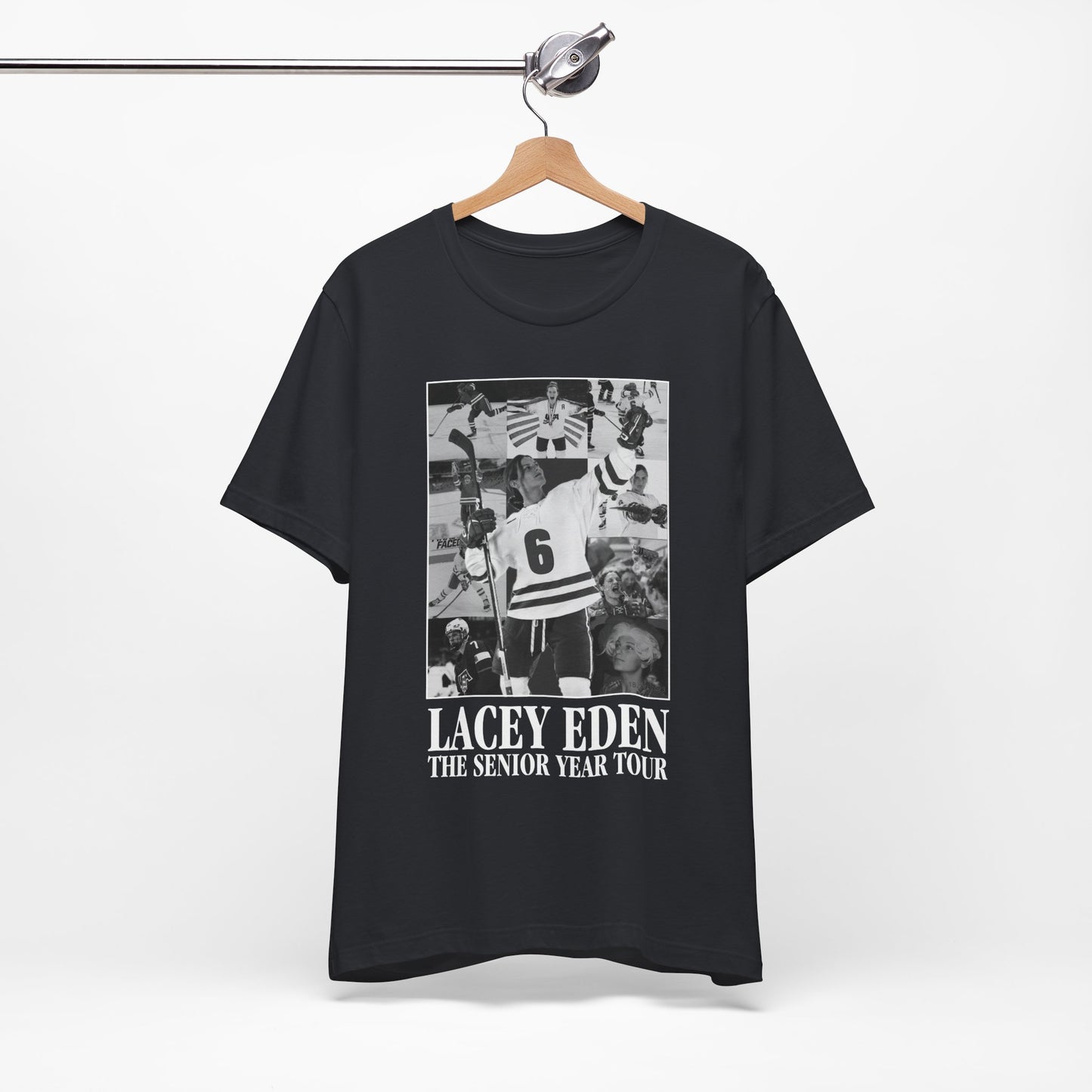 Lacey Eden - Senior Year Tour - B&W Name/Number Back - Unisex Jersey Short Sleeve Tee