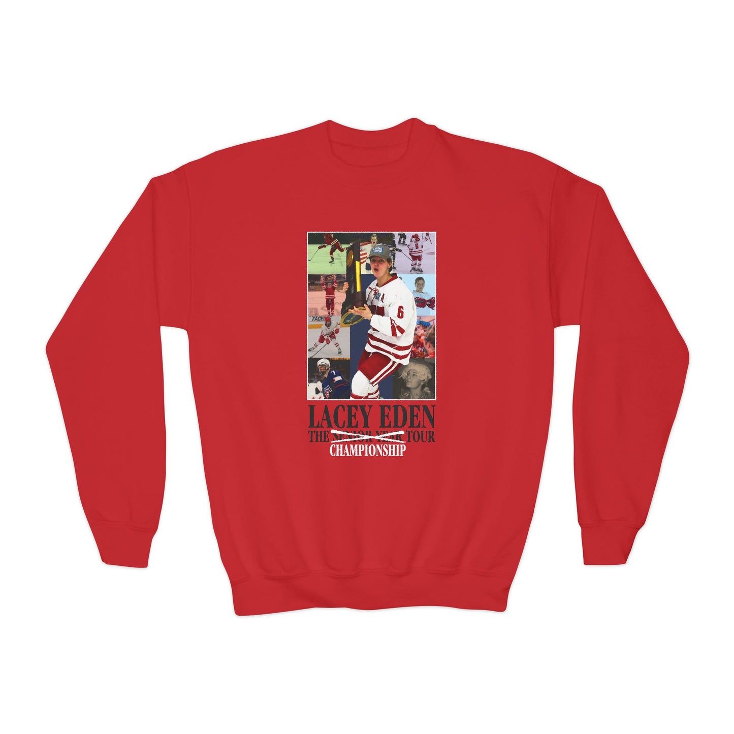 Lacey Eden - Championship Tour - Color Name/Number Back - Youth Crewneck Sweatshirt