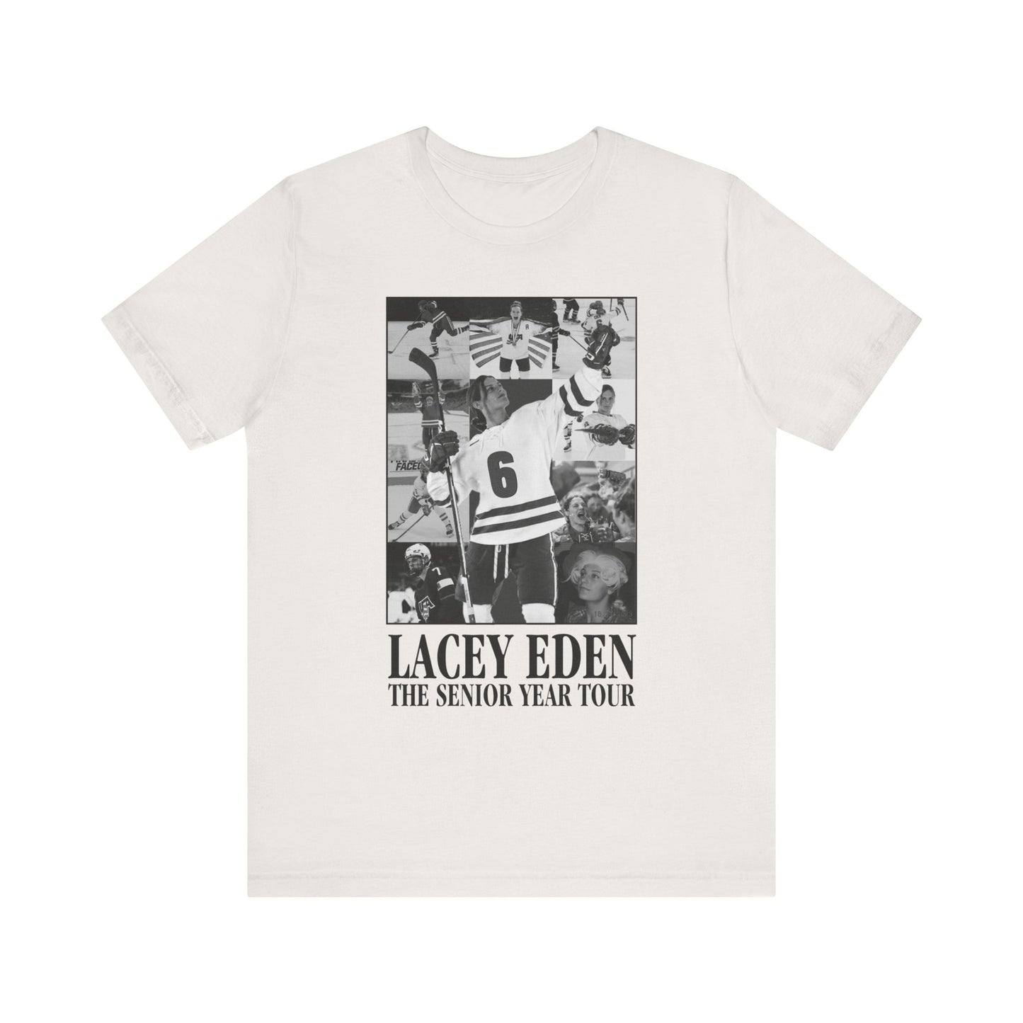 Lacey Eden - Senior Year Tour - B&W Name/Number Back - Unisex Jersey Short Sleeve Tee