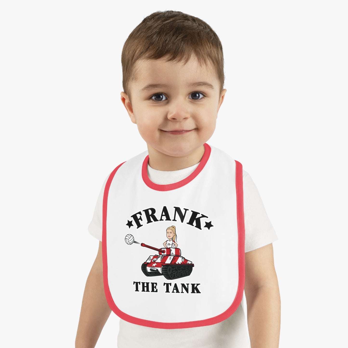 Baby Contrast Trim Jersey Bib